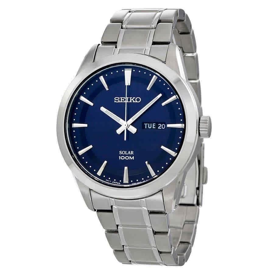 Seiko Men&#39;s SNE361 Solar Stainless Steel Watch