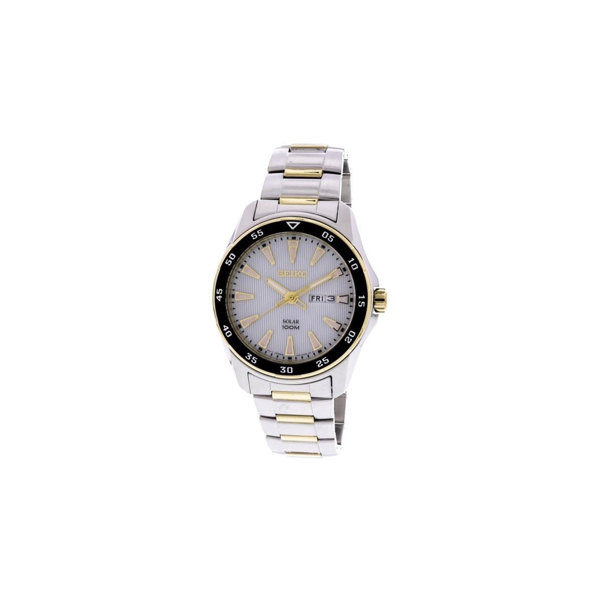 Seiko Men s SNE394 Solar Two Tone Stainless Steel Watch Bezali