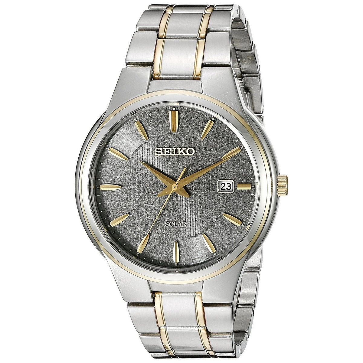 Seiko Men&#39;s SNE404 Solar Two-Tone Stainless Steel Watch