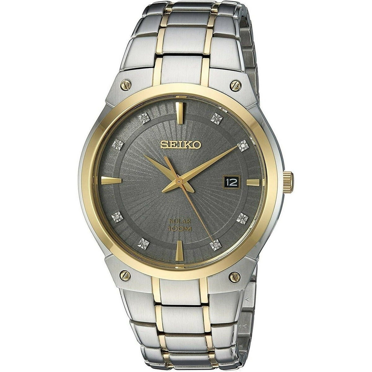 Seiko Men&#39;s SNE430 Core Two-Tone Stainless Steel Watch