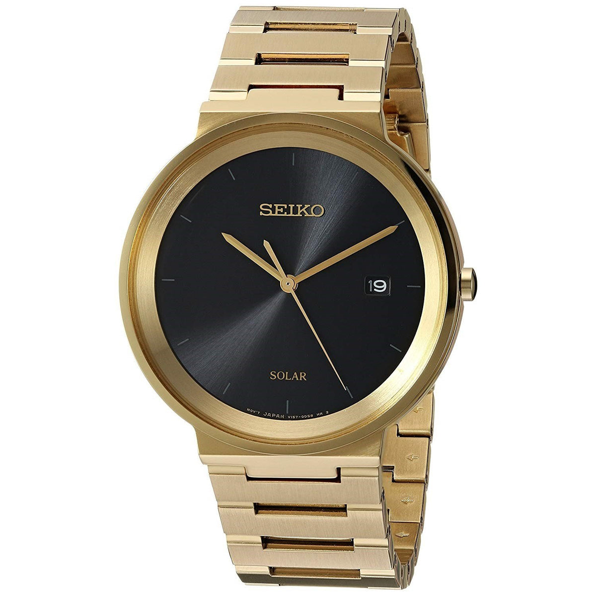 Seiko Men&#39;s SNE482 Essentials Gold-Tone Stainless Steel Watch