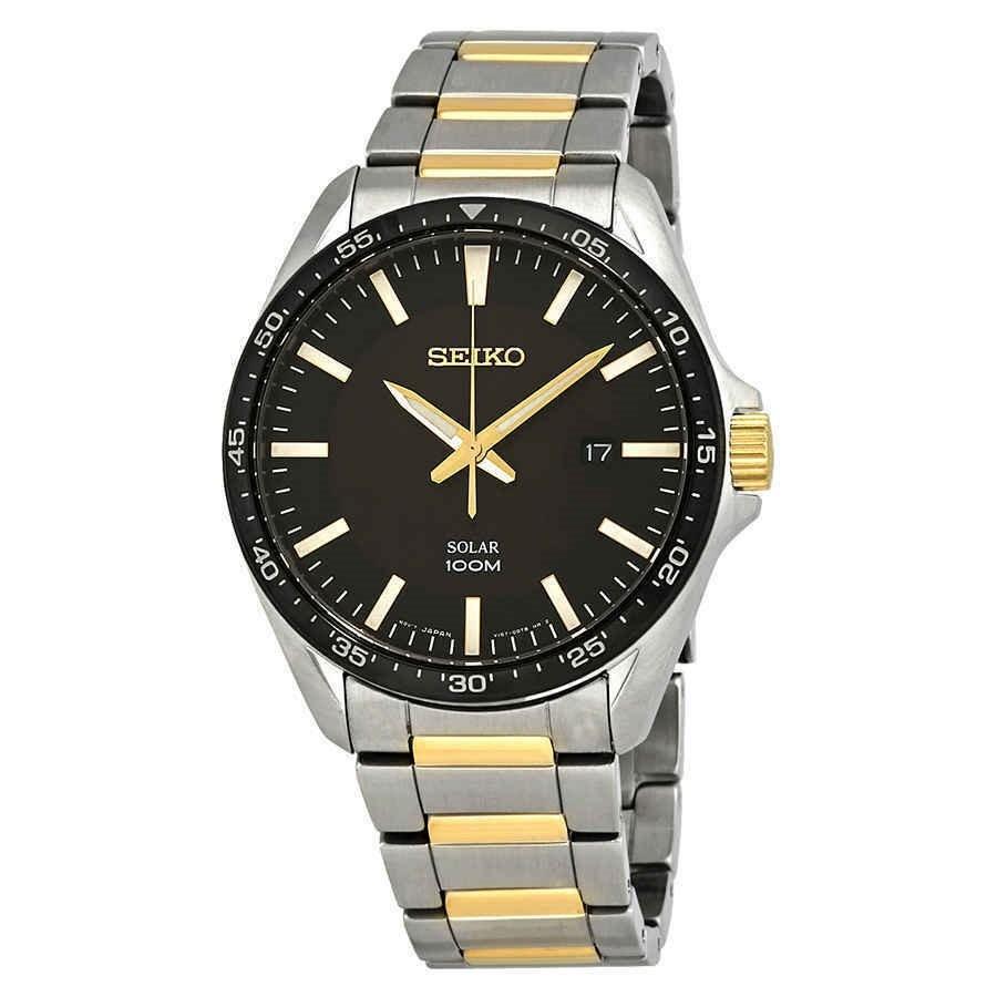 Seiko Men&#39;s SNE485 Essentials Two-Tone Stainless Steel Watch