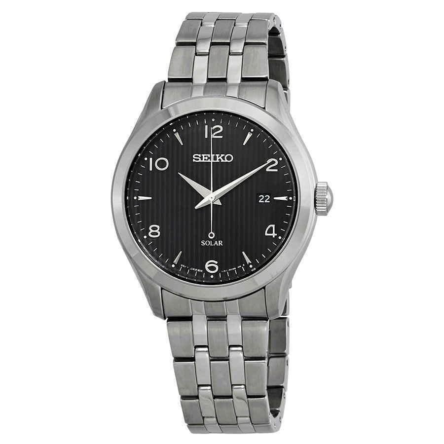 Seiko Men&#39;s SNE489 Solar Stainless Steel Watch