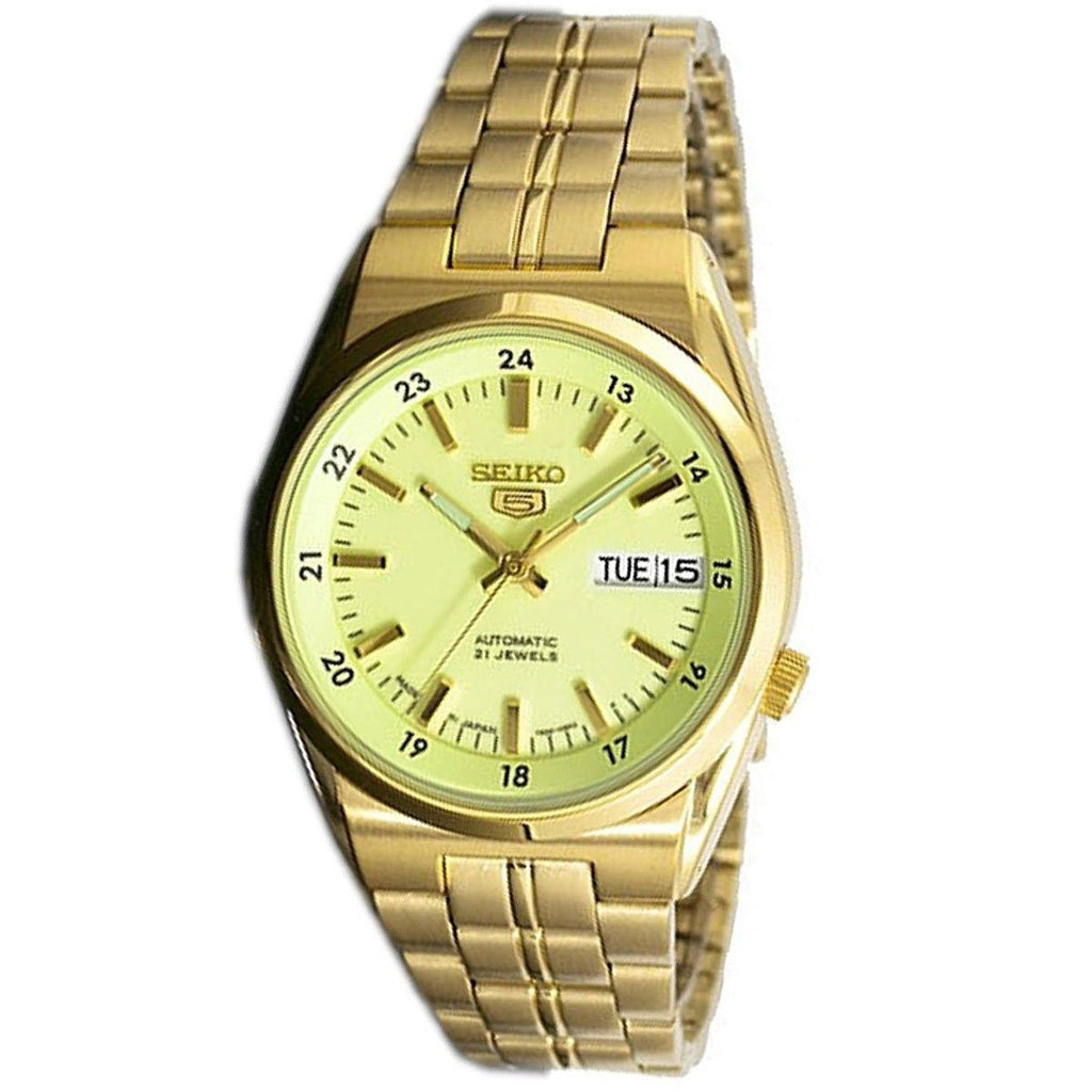Seiko 5 sales watch gold price