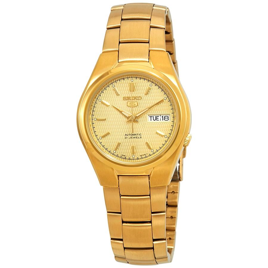 Seiko Men's SNK610 Seiko 5 Gold-Tone Stainless Steel Watch