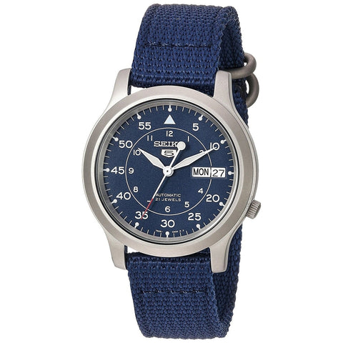 Seiko Men's SNK807 5 Automatic Blue Canvas Watch