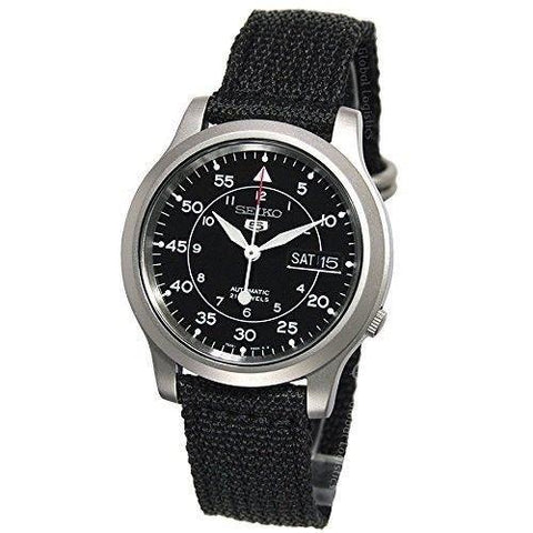 Seiko Men's SNK809 Seiko 5 Black Canvas Watch