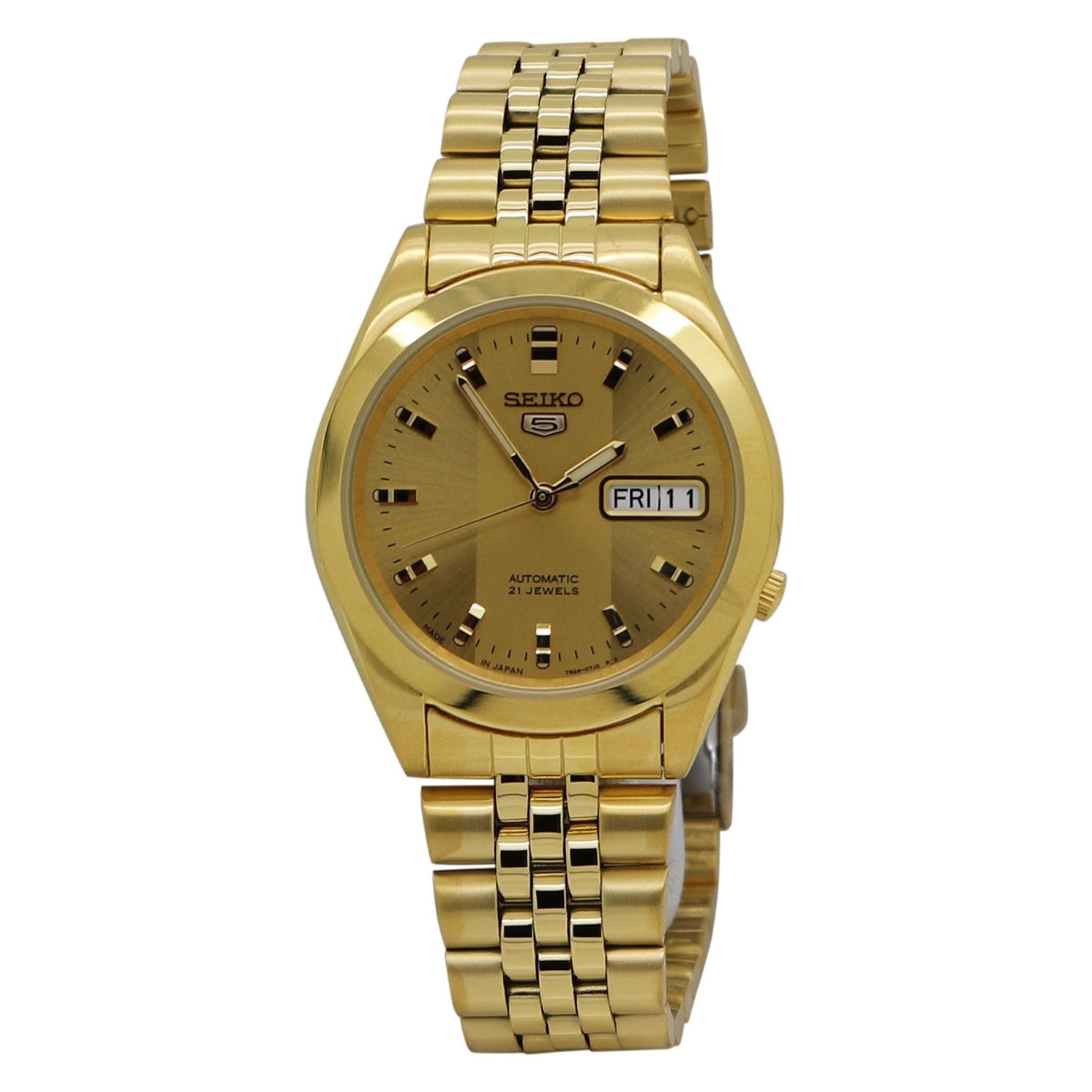 Seiko Men's SNKC02J1 Seiko 5 Gold-Tone Stainless Steel Watch