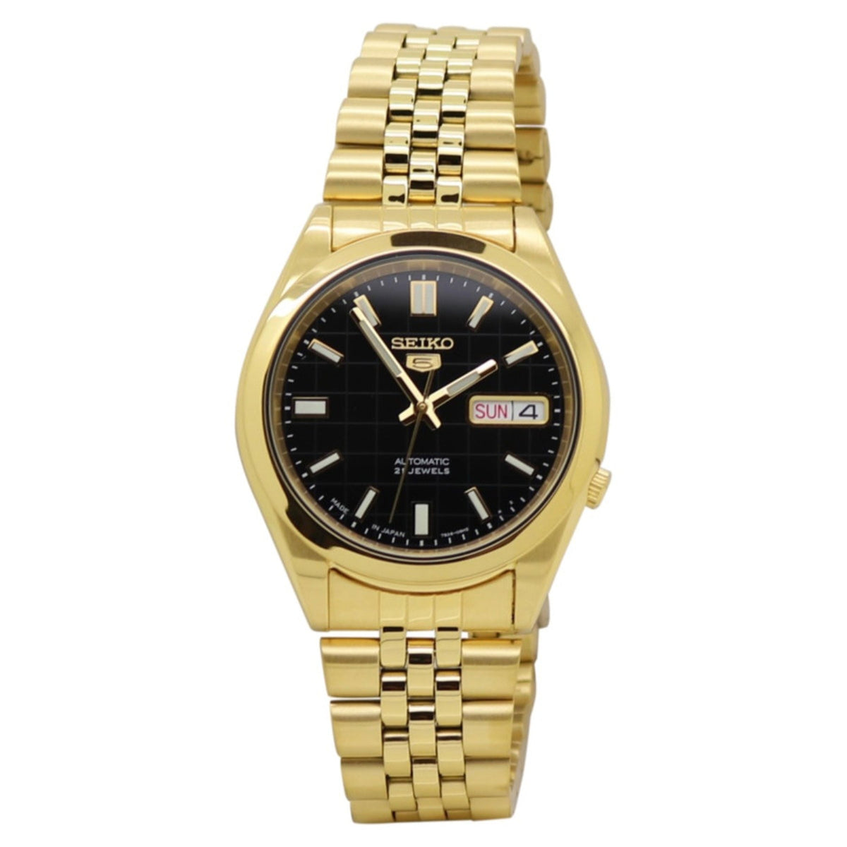 Seiko Men&#39;s SNKG50J1 Seiko 5 Gold-Tone Stainless Steel Watch