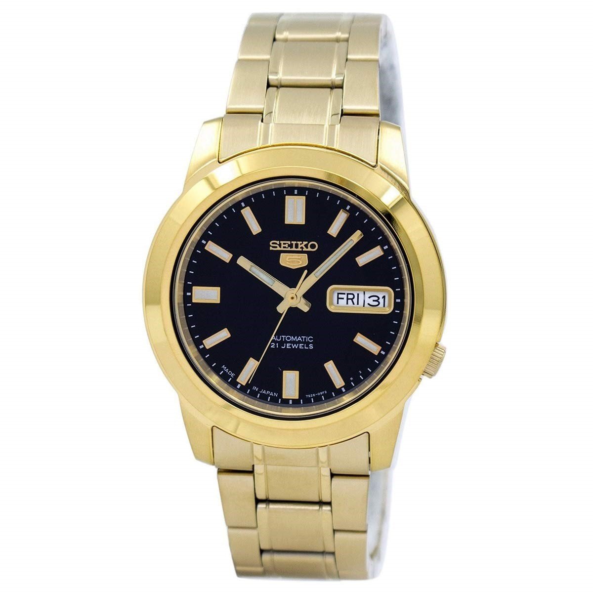 Seiko Men&#39;s SNKK22J1 Seiko 5 Gold-Tone Stainless Steel Watch