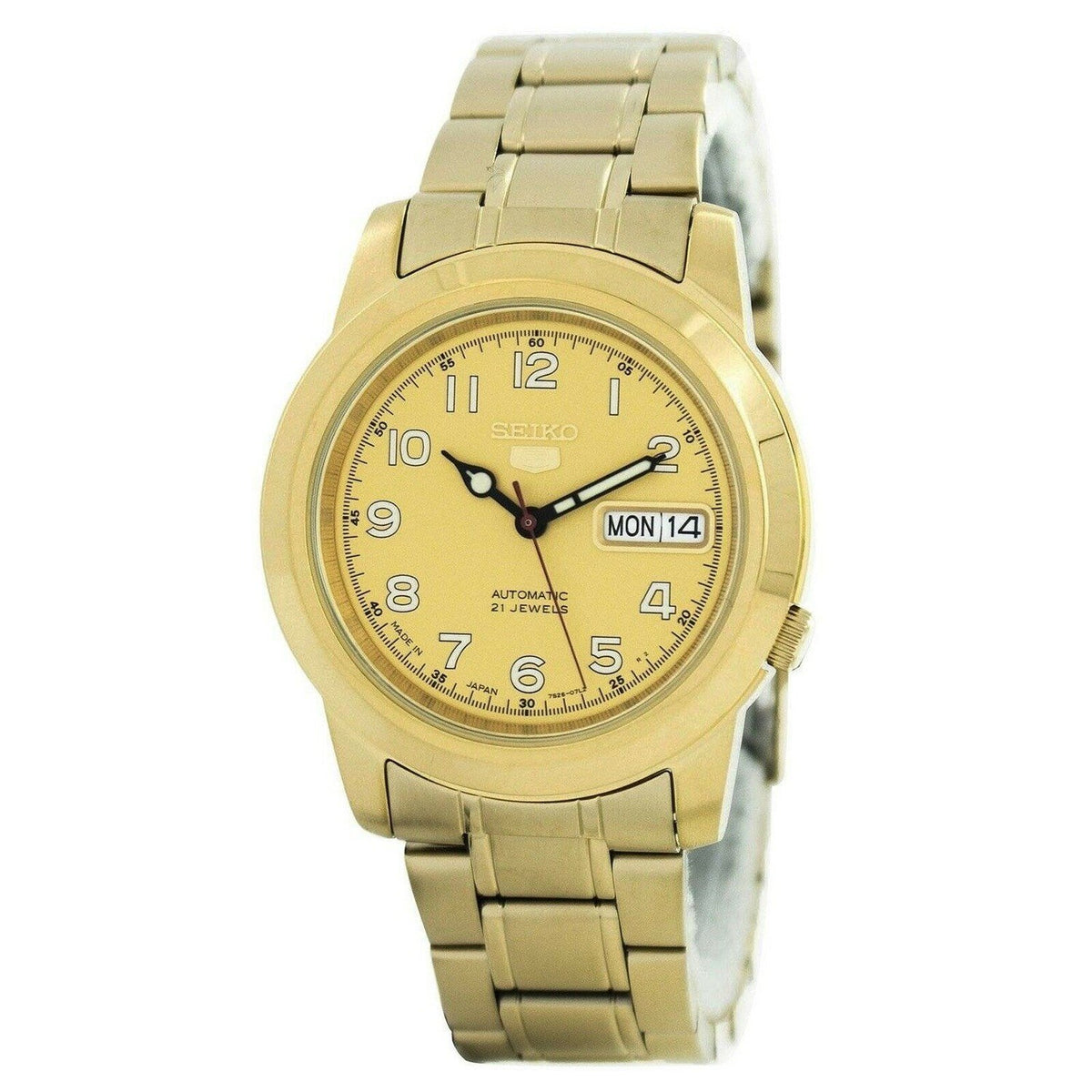 Seiko Men&#39;s SNKK38J1 Seiko 5 Gold-Tone Stainless Steel Watch