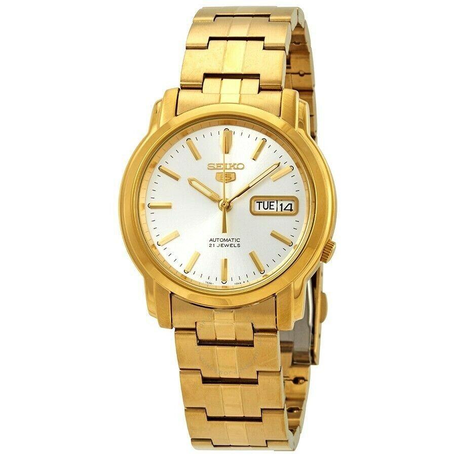 Seiko Men&#39;s SNKK74 Seiko 5 Gold-Tone Stainless Steel Watch