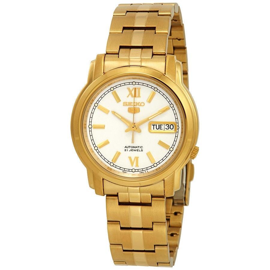 Seiko Men's SNKK84 Seiko 5 Gold-Tone Stainless Steel Watch