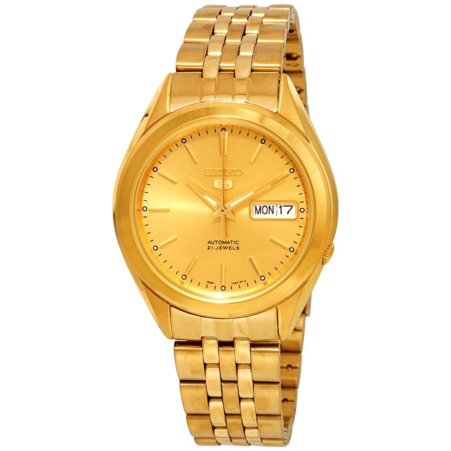 Seiko Men's SNKL28 Seiko 5 Gold-Tone Stainless Steel Watch