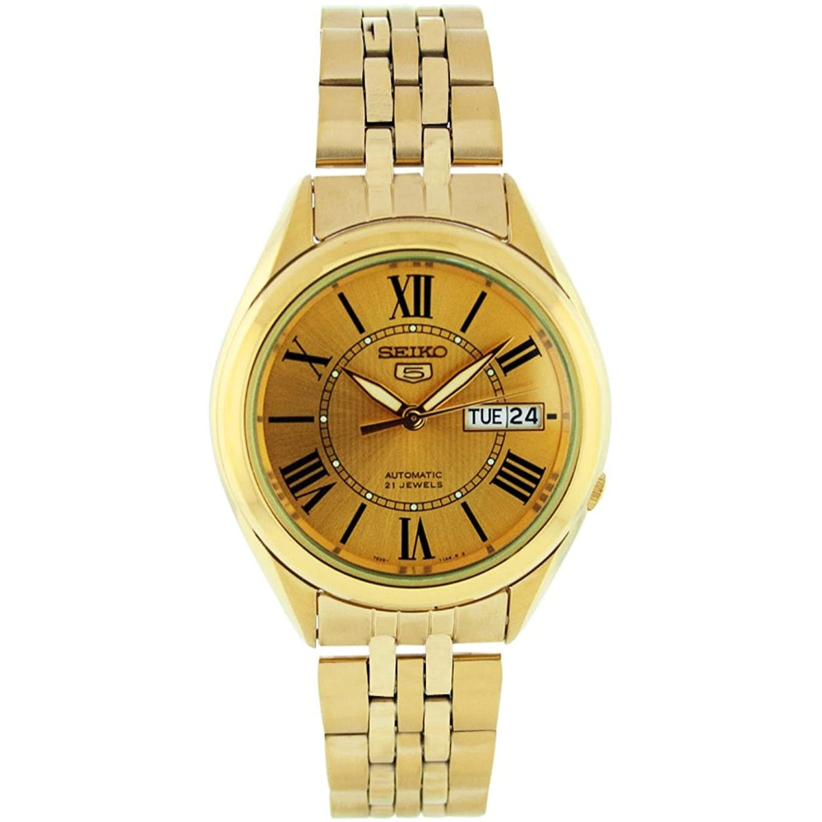 Seiko Men's SNKL38 5 Series Automatic Gold-Tone Stainless Steel Watch