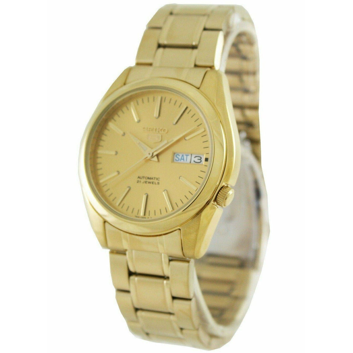 Seiko Men&#39;s SNKL48 Seiko 5 Gold-Tone Stainless Steel Watch