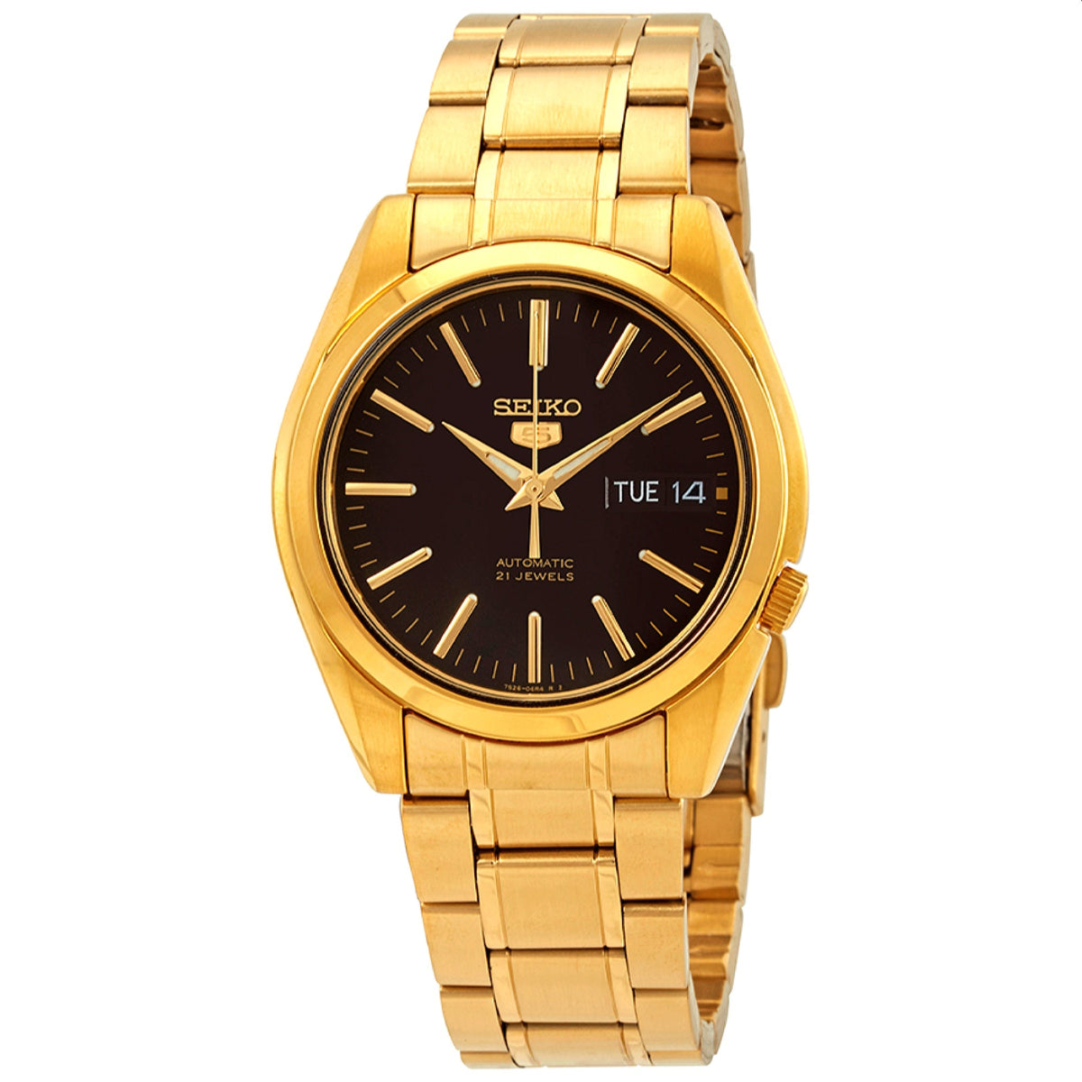 Seiko Men's SNKL50 Series 5 Gold-Tone Stainless Steel Watch
