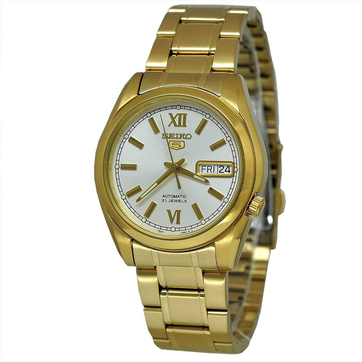 Seiko Men's SNKL58 Series 5 Gold-Tone Stainless Steel Watch