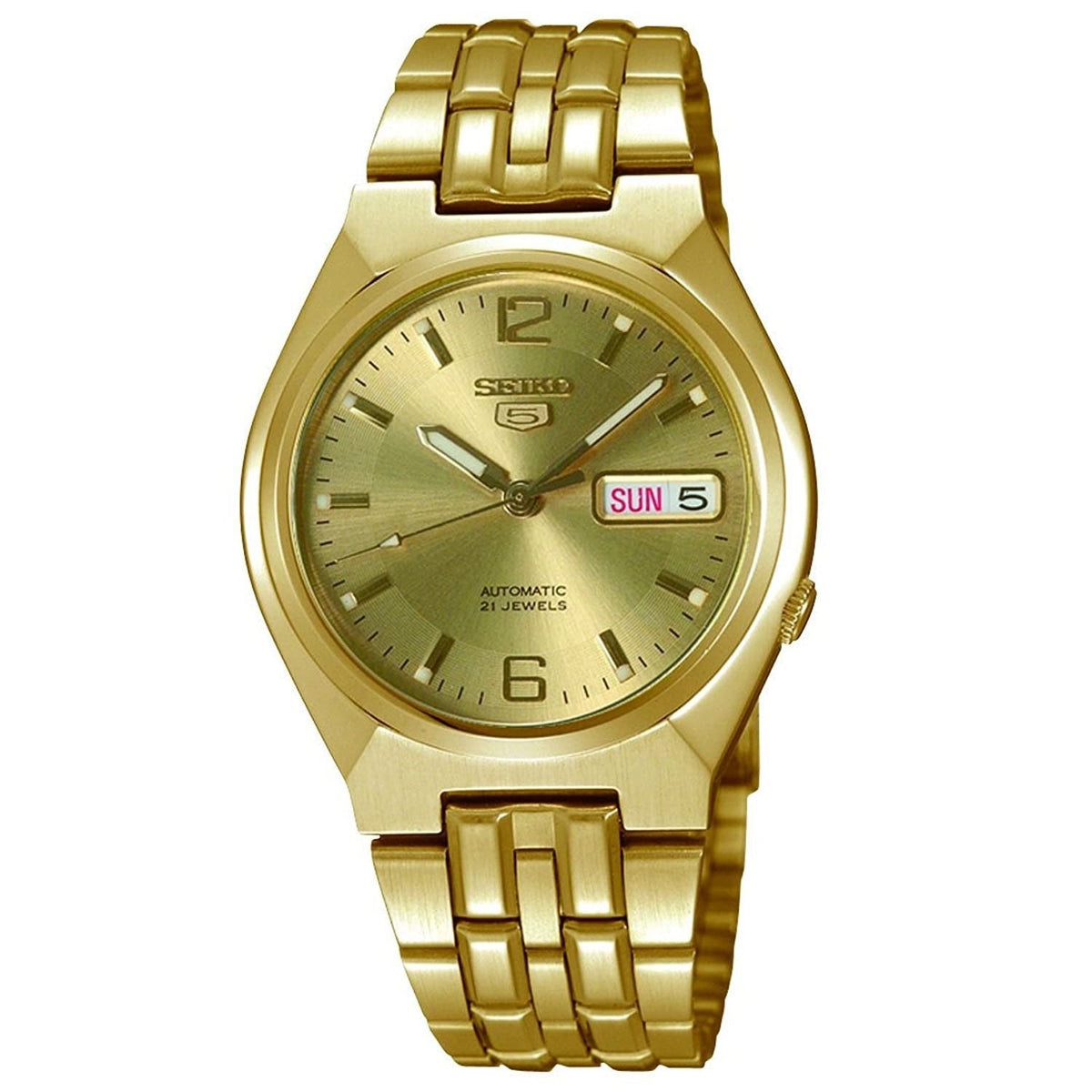 Seiko Men's SNKL64 5 Series Automatic Gold-Tone Stainless Steel Watch