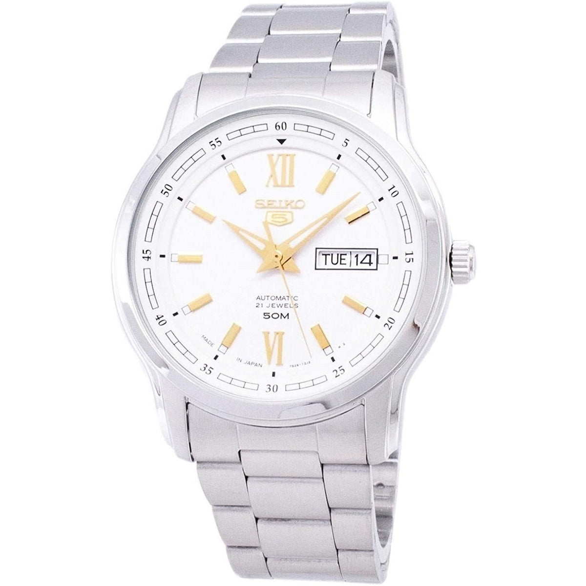 Seiko Men's SNKP15J1 Series 5 Stainless Steel Watch