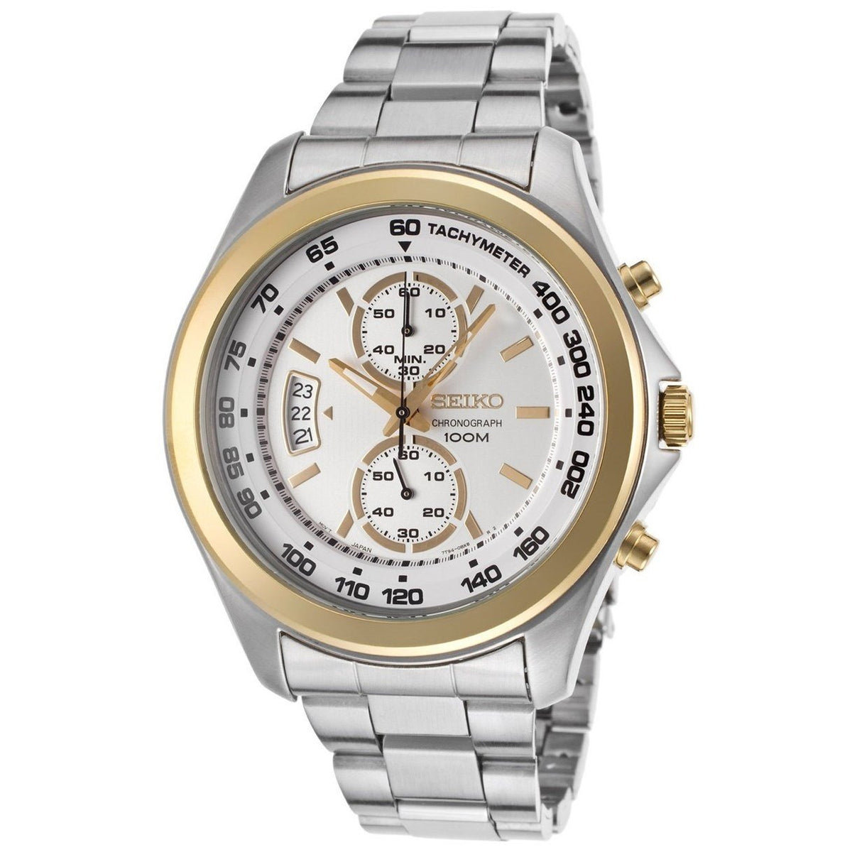 Seiko Men&#39;s SNN256 Sport Chronograph Stainless Steel Watch