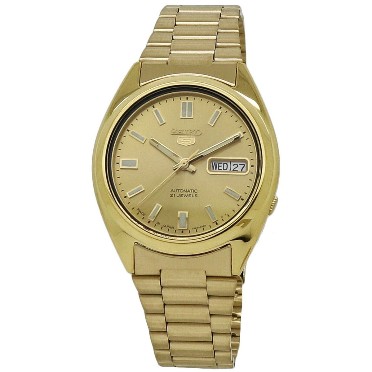 Seiko Men's SNXS80J1 Seiko 5 Gold-Tone Stainless Steel Watch