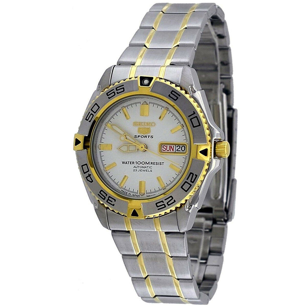 Seiko Men&#39;s SNZB24J1 Seiko 5 Two-Tone Stainless Steel Watch