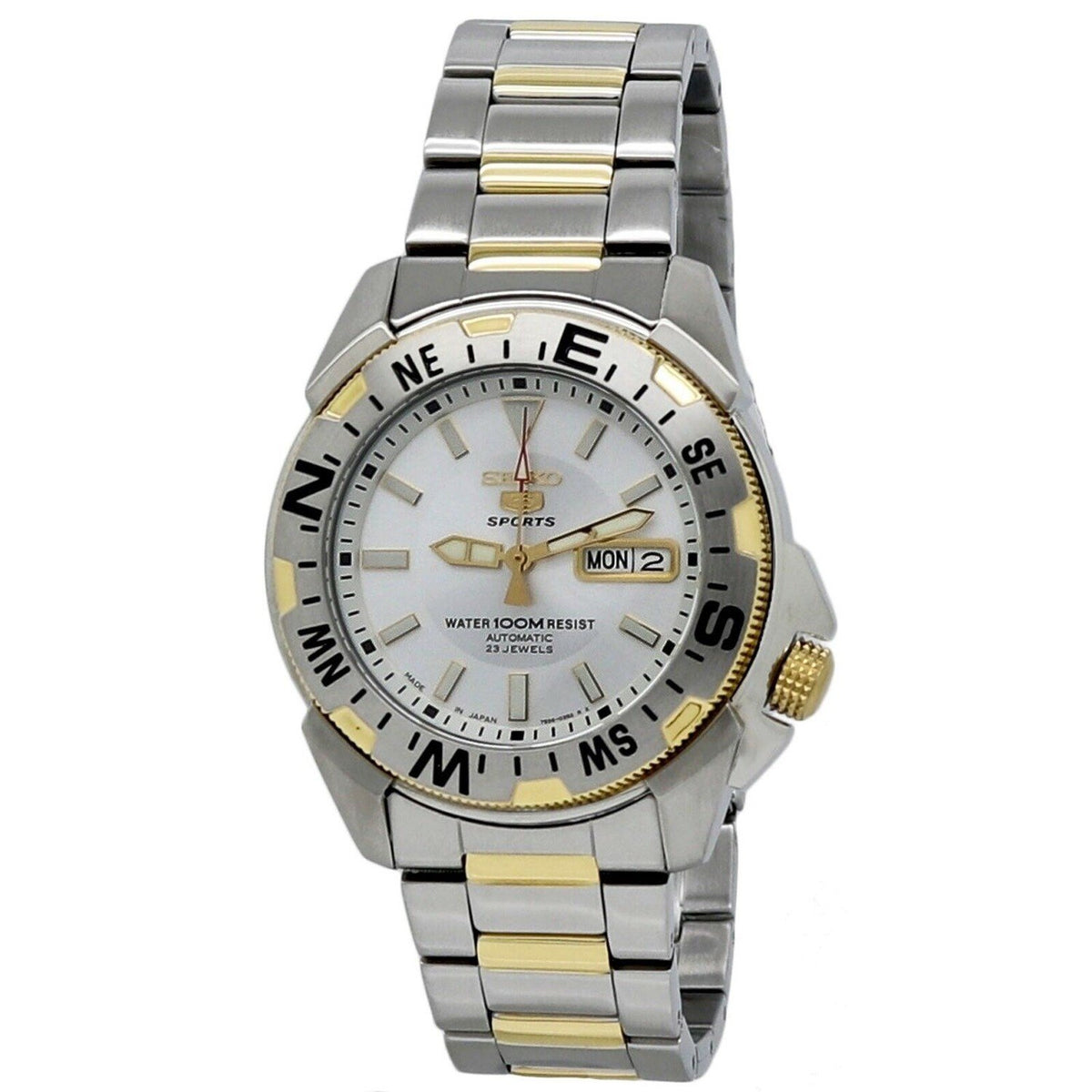 Seiko Men&#39;s SNZF08J1 Seiko 5 Sports Two-Tone Stainless Steel Watch