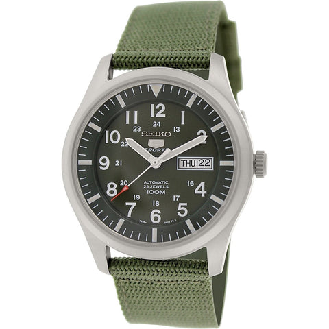 Seiko Men's SNZG09 5 Automatic Green Canvas Watch