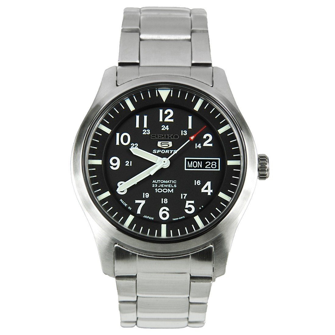 Seiko Men&#39;s SNZG13J1 Series 5 Stainless Steel Watch