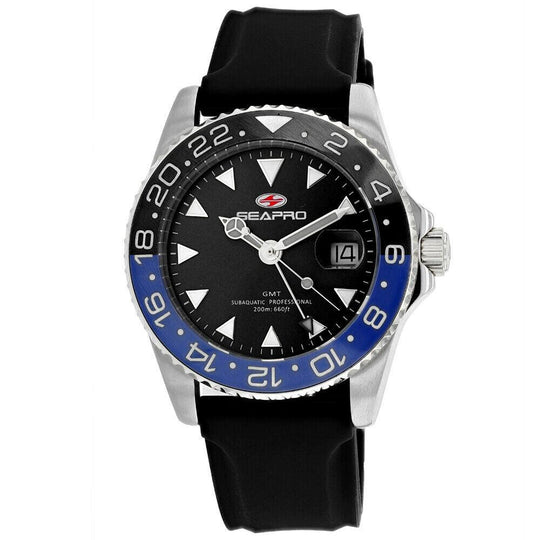 Seapro Men's SP0123B Agent Black Rubber Watch