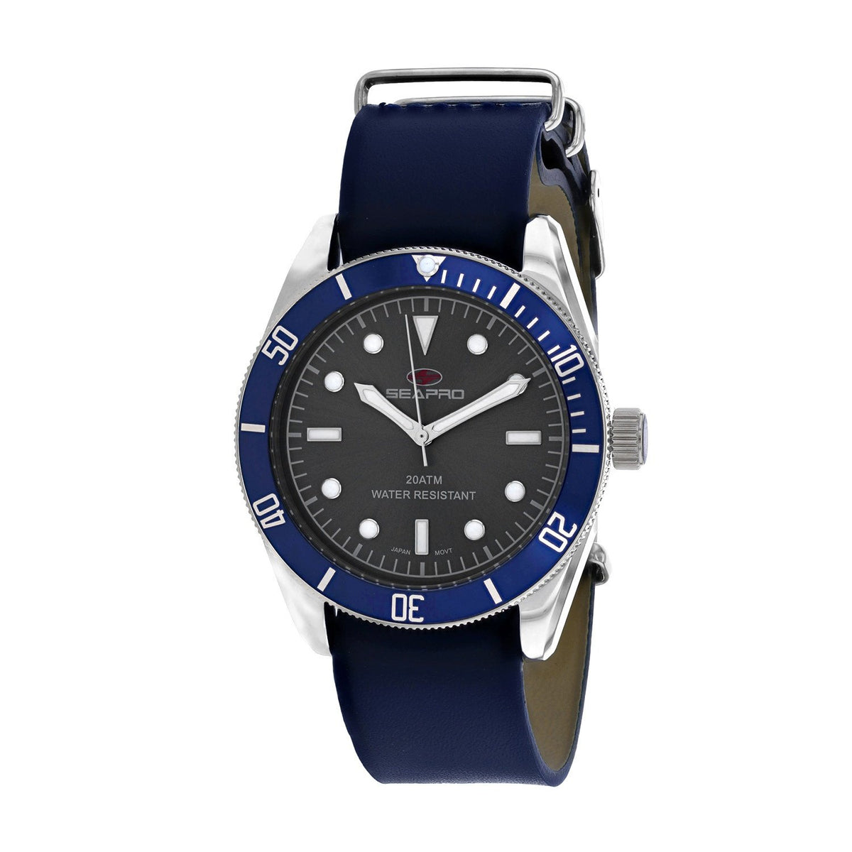 Seapro Men&#39;s SP0301 Revival  Blue Leather Watch