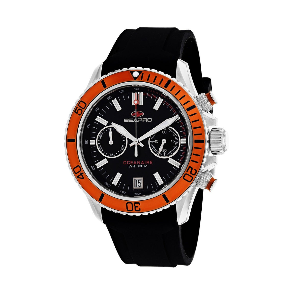 Seapro Men&#39;s SP0334 Thrash Chronograph Black Silicone Watch