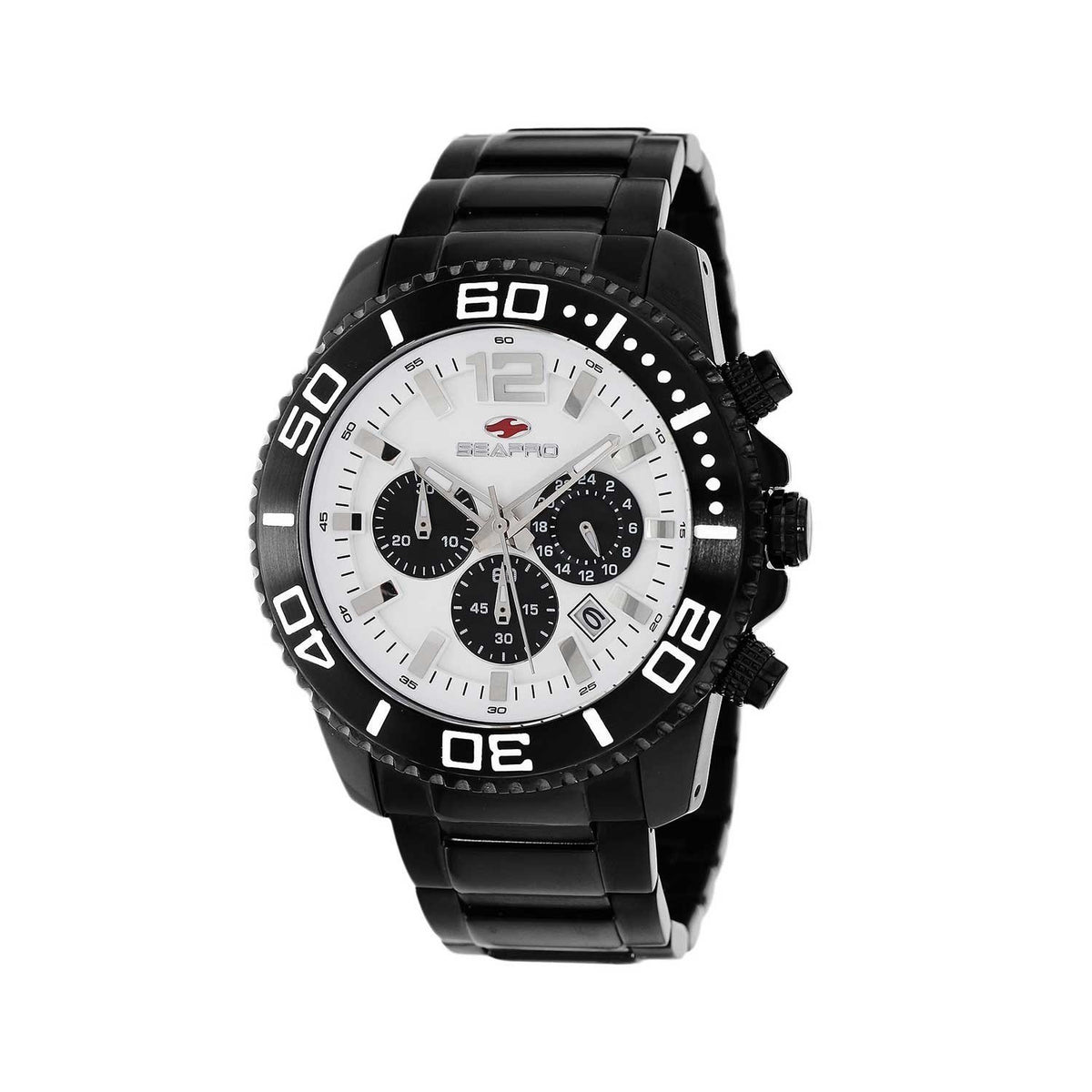 Seapro Men's SP2310 Baltic Chronograph Black Stainless Steel Watch