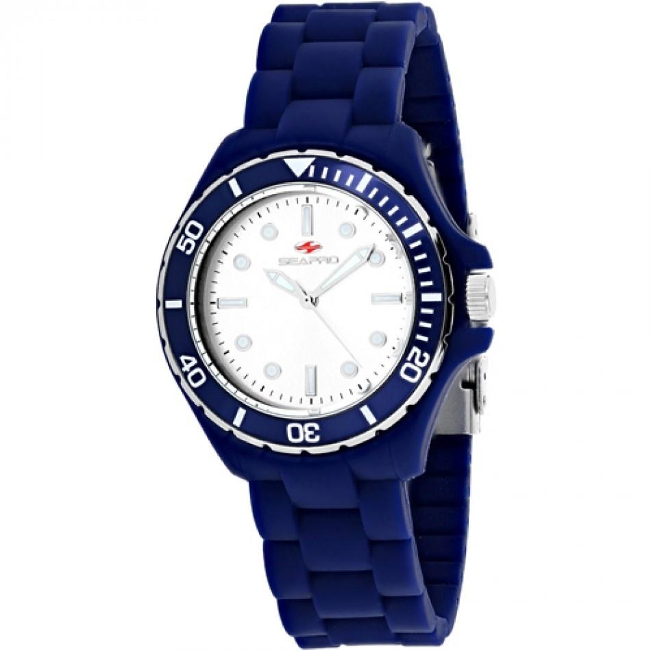 Seapro Women&#39;s SP3212 Spring Blue Silicone Watch