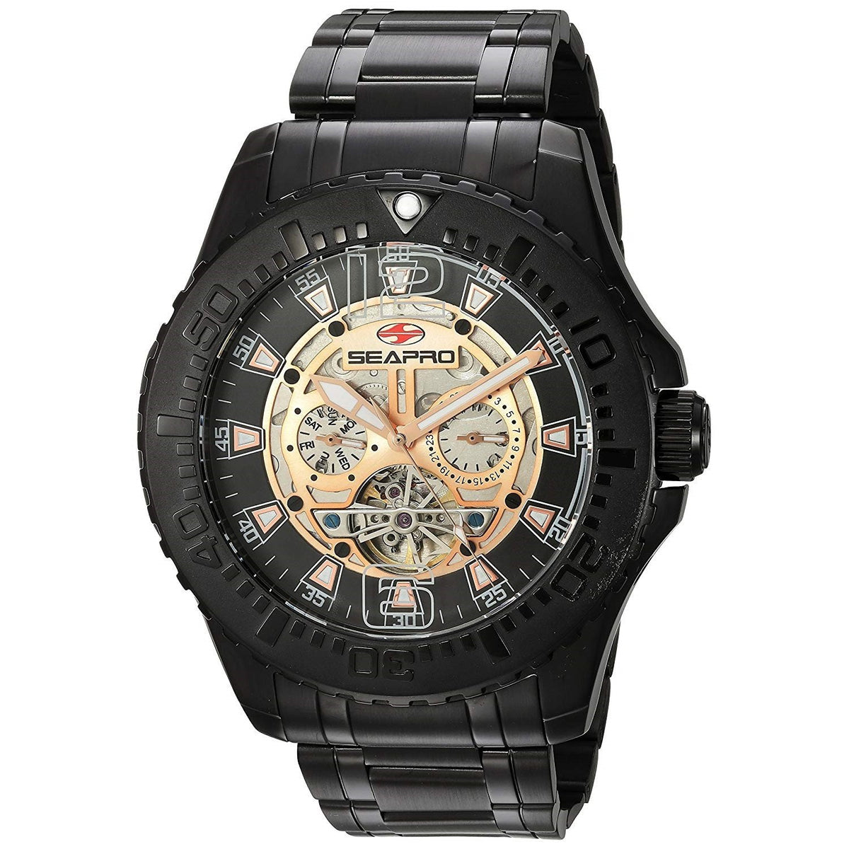 Seapro Men's SP3313 Tidal PX1 Black Stainless Steel Watch