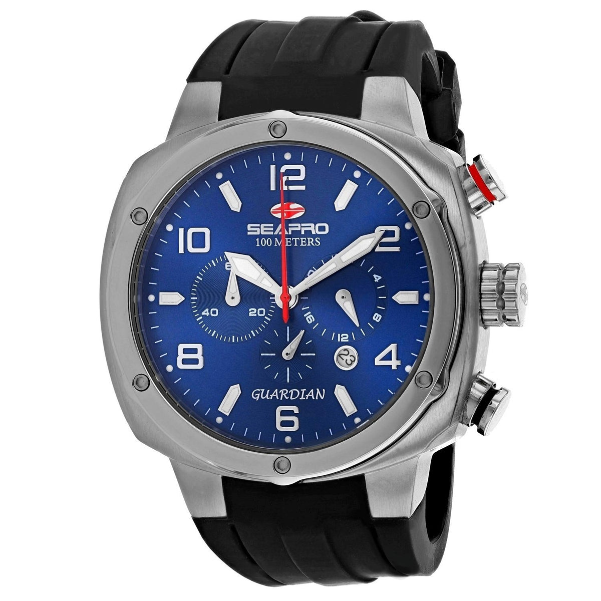 Seapro Men's SP3342 Guardian Chronograph Black Silicone Watch