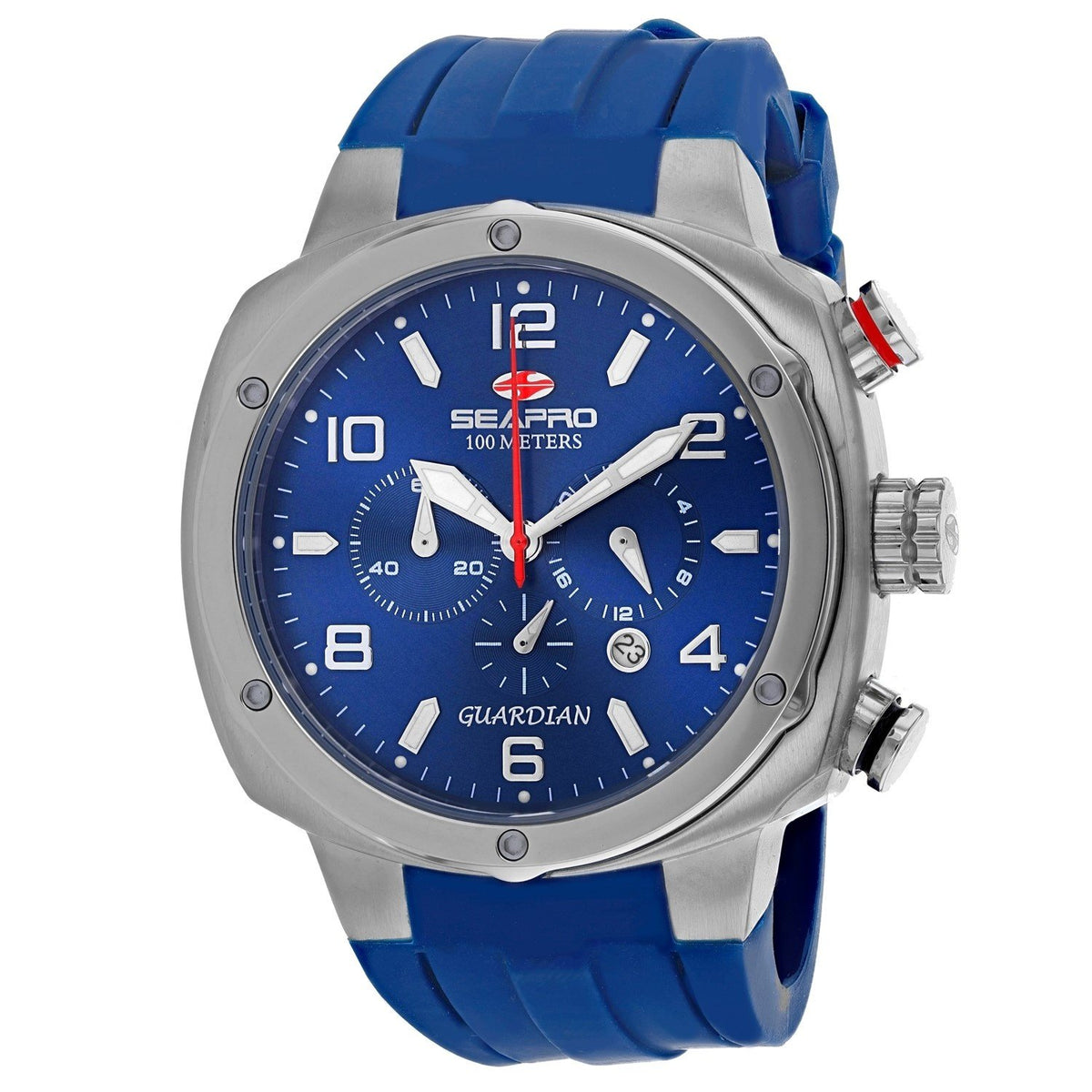 Seapro Men's SP3343 Guardian Chronograph Blue Silicone Watch