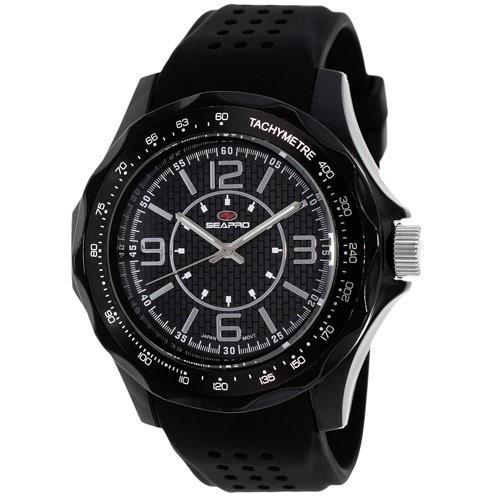 Seapro Men&#39;s SP4110 Dynamic Black Silicone Watch