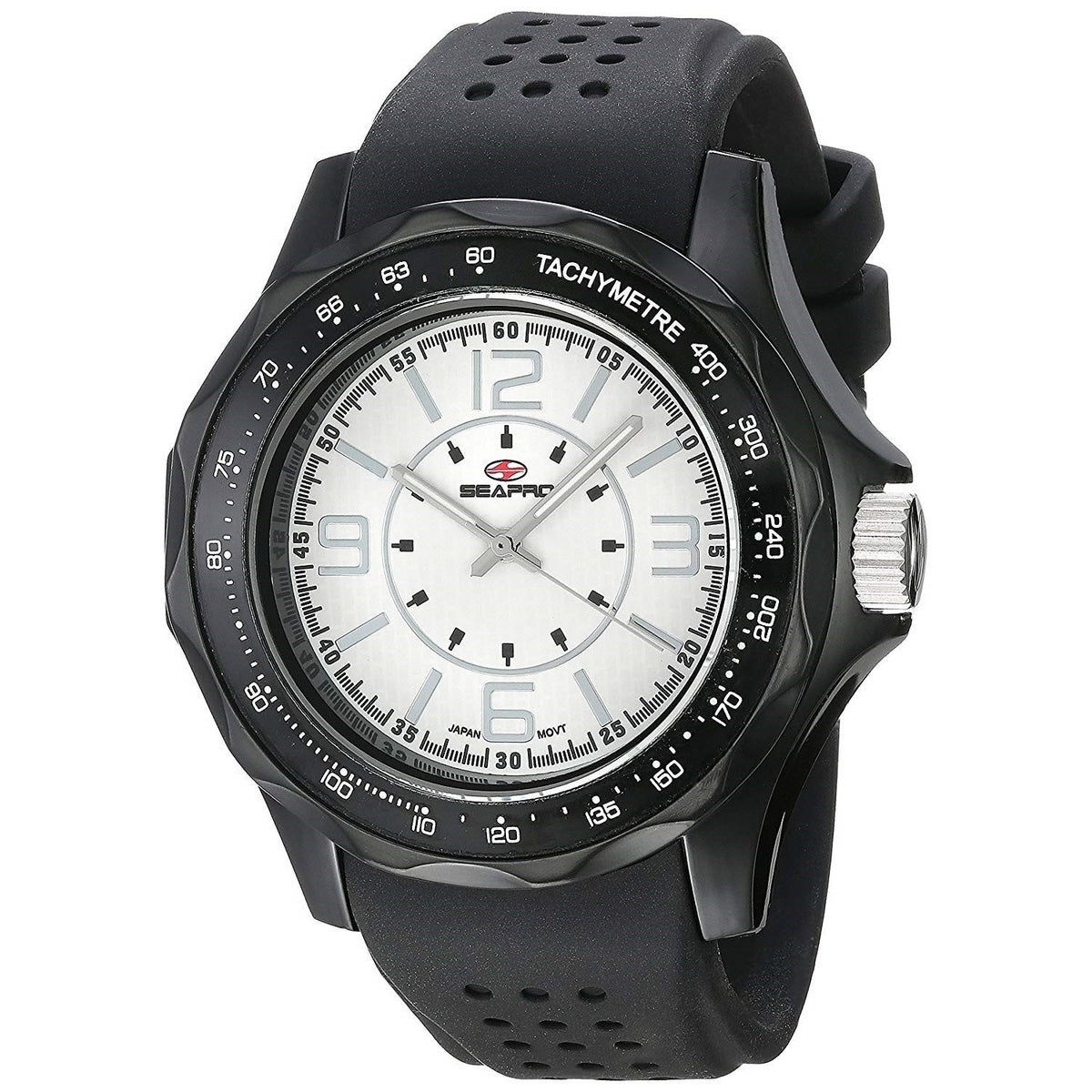 seapro Men's SP4113 Dynamic Black Silicone Watch