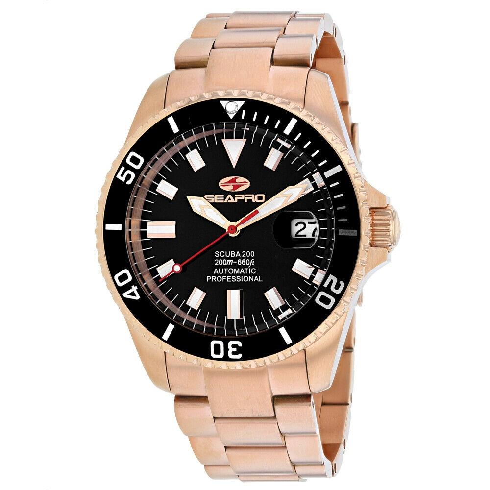 Seapro Men&#39;s SP4322 Scuba  Rose Gold-Tone Stainless Steel Watch