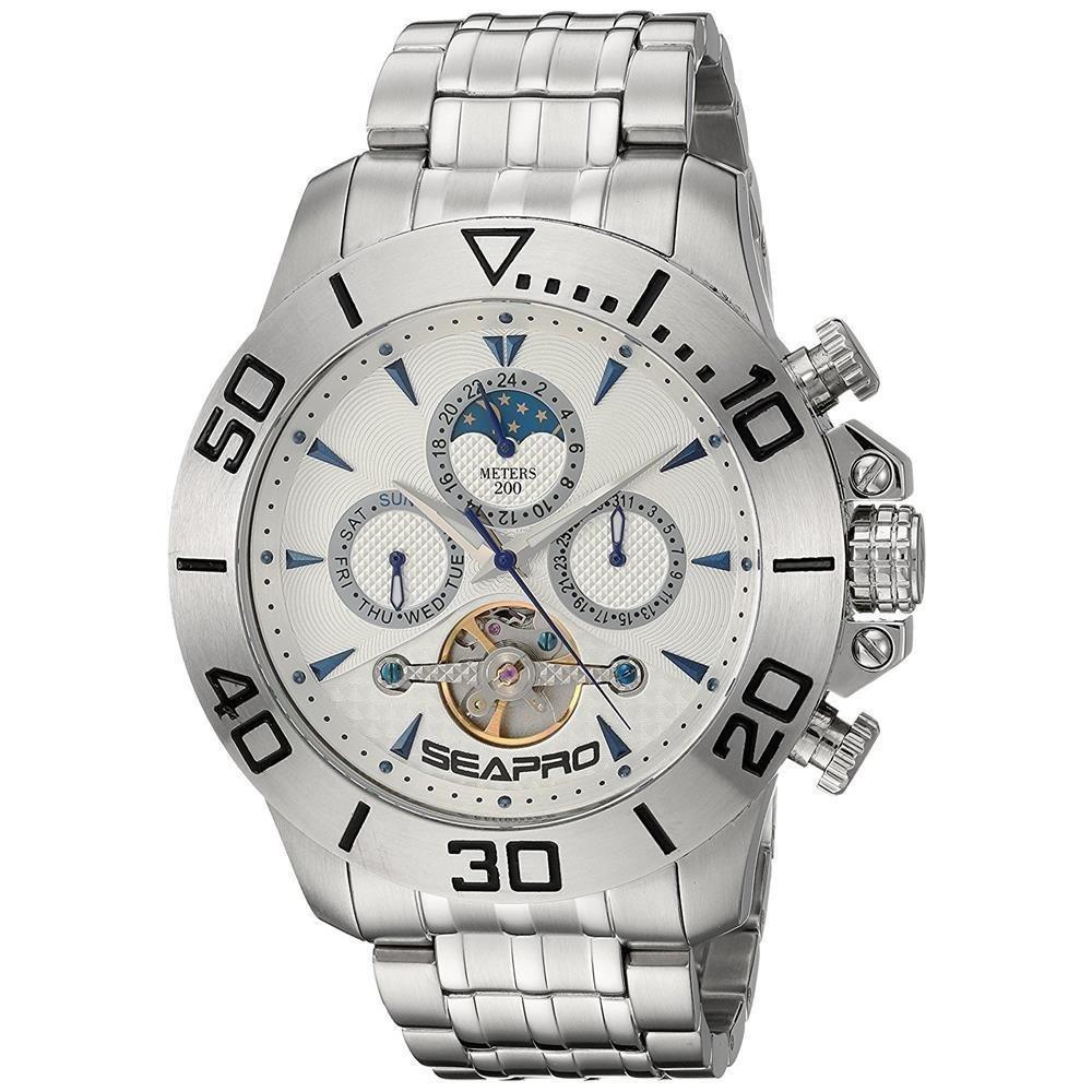 Seapro Men's SP5133 Montecillo Chronograph,Moonphase at 12 o'clock position Stainless Steel Watch