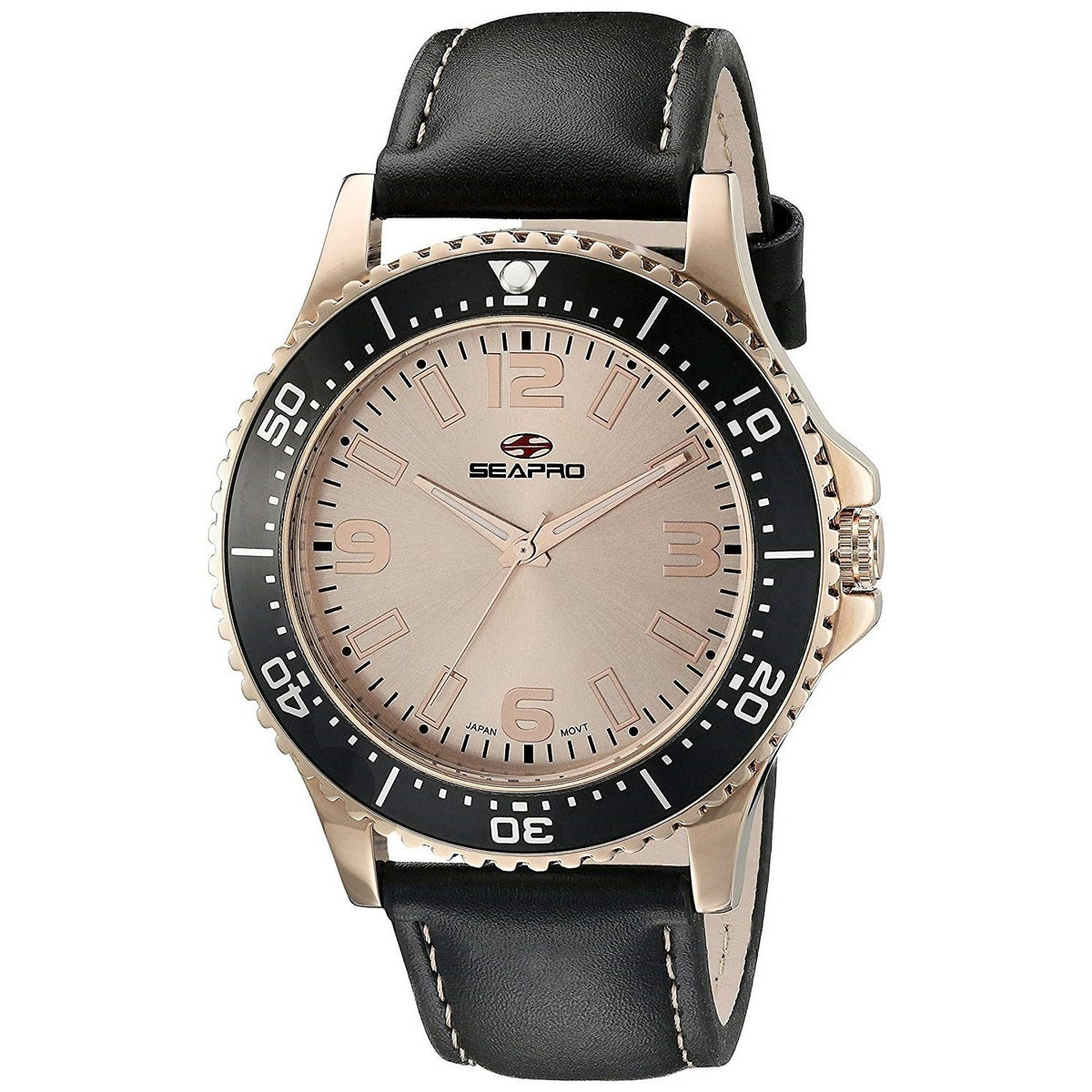 Seapro Men's SP5314 Tideway Black Leather Watch