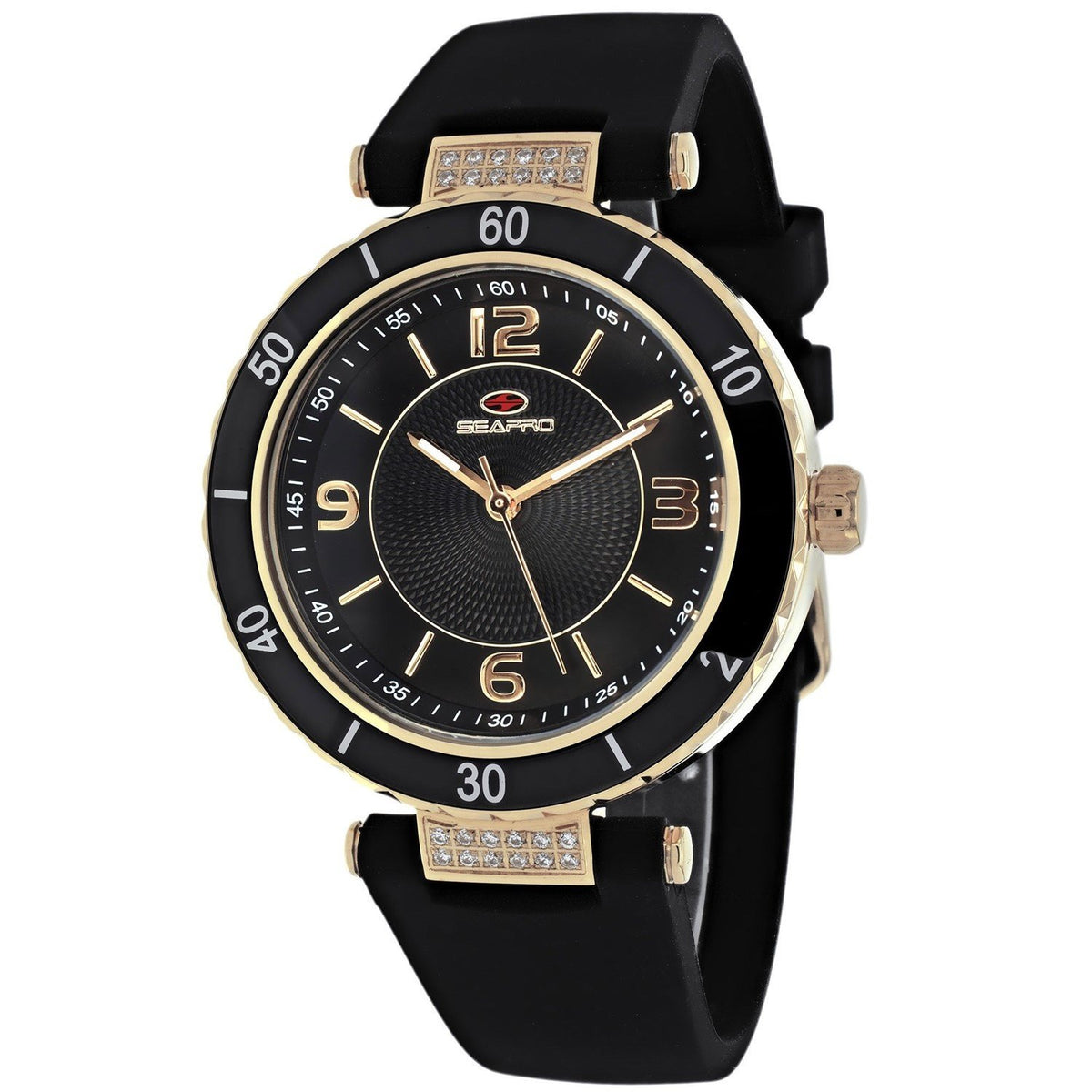 Seapro Women&#39;s SP6414 Seductive Black Silicone Watch