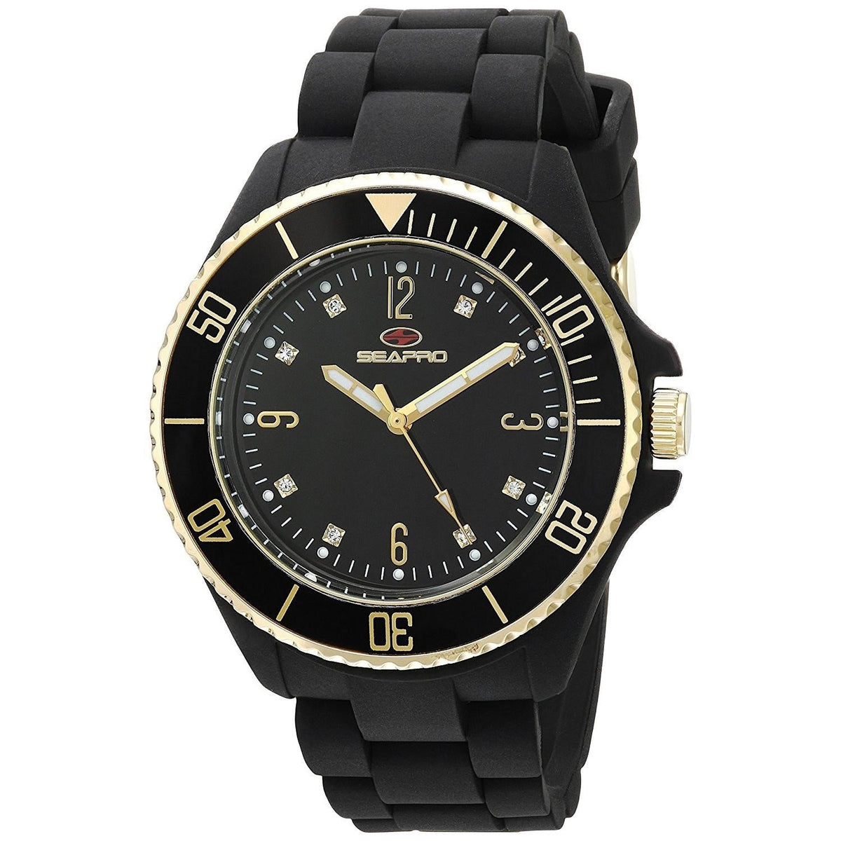 Seapro Women&#39;s SP7410 Sea Bubble Black Silicone Watch