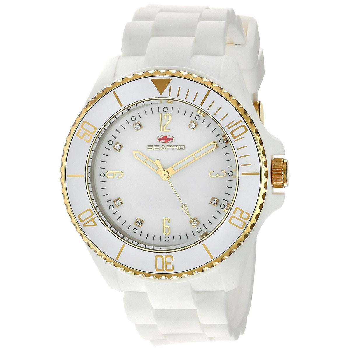 Seapro Women&#39;s SP7411 Sea Bubble White Silicone Watch