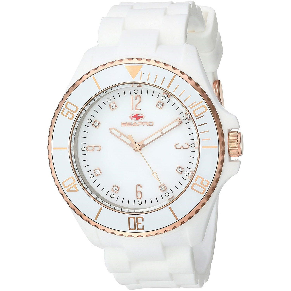Seapro Women&#39;s SP7413 Sea Bubble White Silicone Watch