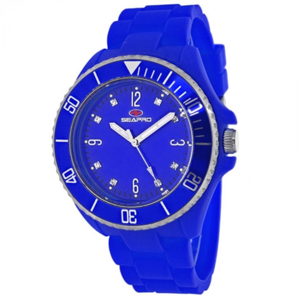 Seapro Women&#39;s SP7414 Sea Bubble Blue Silicone Watch