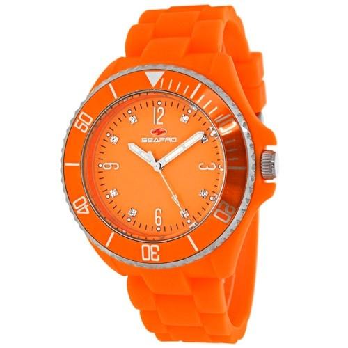 Seapro Women&#39;s SP7415 Bubble Orange Silicone Watch