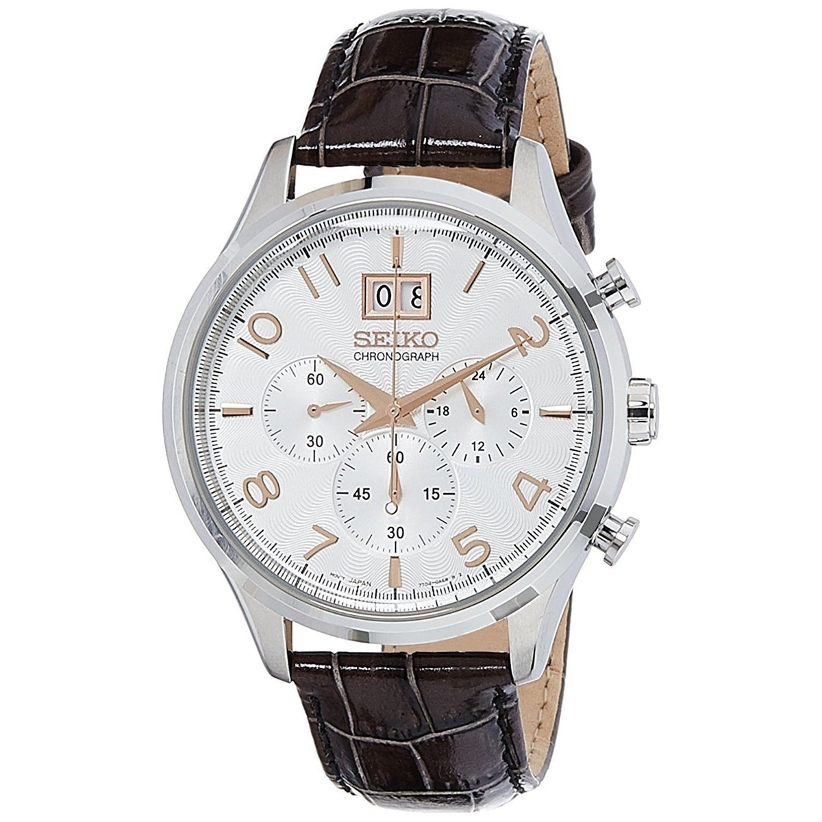 Seiko Men's SPC087 Chronograph Brown Leather Watch